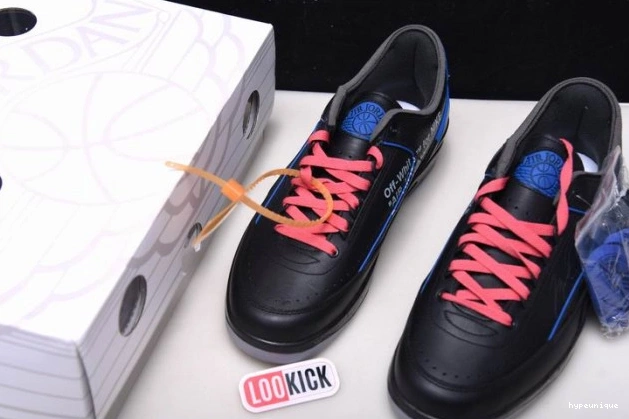 HYPE Low Off-White SP Jordan DJ4375-004 Blue Retro 2 Black 0729